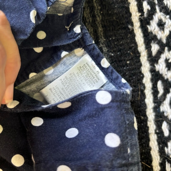 BLUBERI BOULEVARD BLUE WHITE YELLOW POLKA DOT DAISY FLOWER DRESS SIZE 4T COTTON - Picture 6 of 7